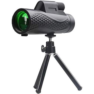 Imagem de MINJING Telescópio telescópio monóculos para adultos, 10 x 42 monóculo monocular de alta potência, monóculos de alta definição para observação de pássaros com suporte para smartphone e binóculos de