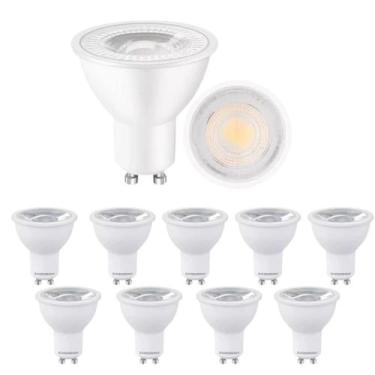 Imagem de 20 Lâmpada Led Dicroica Bivolt Gu10 7w Mr16 Branco Quente 24 - SAVE EN