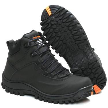 Imagem de Bota Adventure Masculina Cano Curto Couro Cadarço Conforto - Free Jump