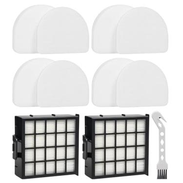 Imagem de Walntec Peças de reposição de filtro AZ4002 AZ4000 AZ4000C para aspirador vertical Shark Power Detect Pro Max - 2 filtros HEPA 4 filtros de espuma e feltro, 1 escova de limpeza