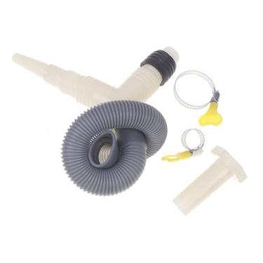 Imagem de ＫＬＫＣＭＳ Kit de mangueira de extensão de drenagem de 30 cm, conector de duas entradas e saída única, acessório genérico flexível para máquina de lavar roupa