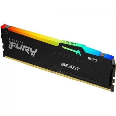 Imagem de Memória Kingston Fury Beast 16GB DDR5 5200MHZ CL40 Preto RGB