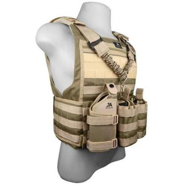 Imagem de Colete Tático Modular nível 3a JA3 +5 acessórios Tan - J.A Rio Militar