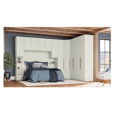 Imagem de Quarto Modulado Casal Ambiente Composição 3.2 New Predileto 7 Peças Areia - Henn