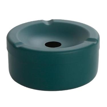 Imagem de Hanlongyu Cinzeiro sem fumaça para pátio externo à prova d'água, cinzeiro de metal de aço inoxidável ao ar livre com tampa para defumadores, mesa interna, escritório, carro, festas internas, decoração