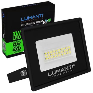 Imagem de Refletor Preto Led Eco 50W Bivolt Branco Frio 5500K IP66 - LUMANTI, 12