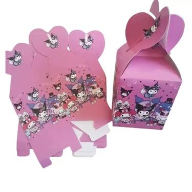 Imagem de Caixa de doces Hello Pink Cat Caixa de pipocas para festa de aniversário rosa Kity Lanche Caixa de Doces Decorações de Recipientes de Biscoitos Presentes para Crianças Adultos Festa de Aniversário