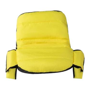 Imagem de IEUDNS Capa de assento para cortador de grama, capa de assento para trator, tiras elásticas antiderrapantes, bolsos de armazenamento convenientes, acessórios, Amarelo