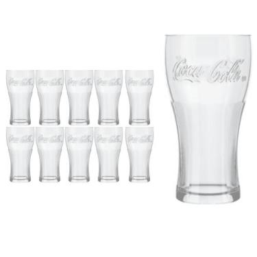 Imagem de Copo Coca-Cola Contour De Vidro 300ML Nadir Figueiredo 10Un - NADIR FI