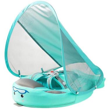 Imagem de Baby Pool Float AnjeeIoT Mambobaby com dossel verde de 3 a 24 meses