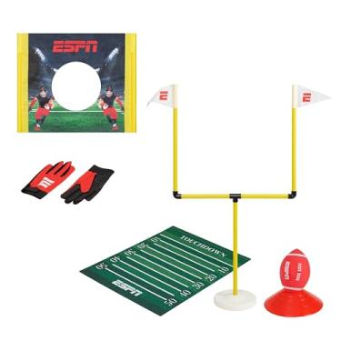 Imagem de ESPN Kids Football Game Includes Mini Football, Field Goal Post, Passing Target, Receiver Gloves, and Play Mat