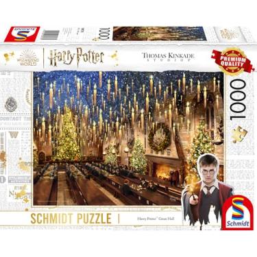 Imagem de Schmidt Jogos 58578 Thomas Kinkade, Wizarding World, Harry Potter, Great Hall Quebra-cabeça de 1000 peças