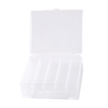 Imagem de Baoblaze Caixa de armazenamento de bobina, suporte de carretel para máquina de costura, recipiente portátil, organizador de linha de fácil acesso, casa, 60