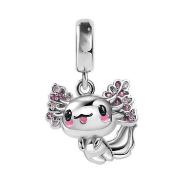 Imagem de Pingente De Coração De Vidro Murano Rosa Para Pulseira De Prata Esterl