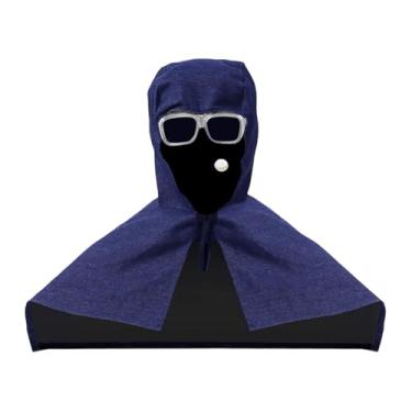 Imagem de MotiveTech Touca de solda, touca de soldador, proteção de pescoço jeans, equipamento de solda para homens e mulheres, protetor de cabeça completa para corte e, Style B