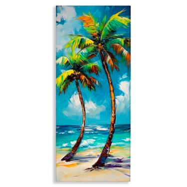 Imagem de Stupell Industries Arte de parede em tela Bendy Palm Trees on Shore, design por LSR Design Studio, 76 x 33