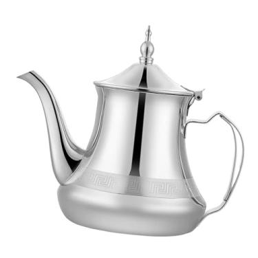 Imagem de Generic Bule de aço inoxidável para café, multifuncional com tampa, jarra para bebidas, infusor, chaleira para escritório, hotel, festa, casa, Prata