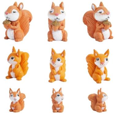 Imagem de SOFPLATE 30 peças, 3 estilos, miniatura, figuras de esquilo, animais de jardim, camelo, desenho animado, floresta, PVC, plástico, micro artesanato, estatuetas de paisagem, ornamentos para casa de