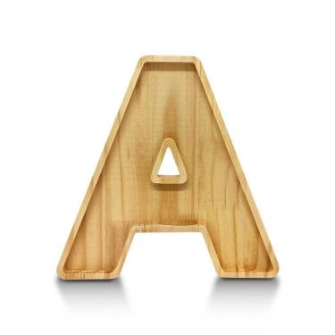 Imagem de Petisqueira Letra A Tábua Com Rebaixo Madeira Pinus Woodspot