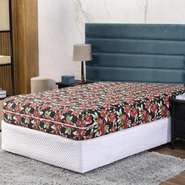 Imagem de Capa Colchão King 40Cm Zíper Protetor Malha Estampada 1 Peça - Ametist