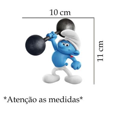 Imagem de Adesivo De Carro Smurf Treinando Mod01