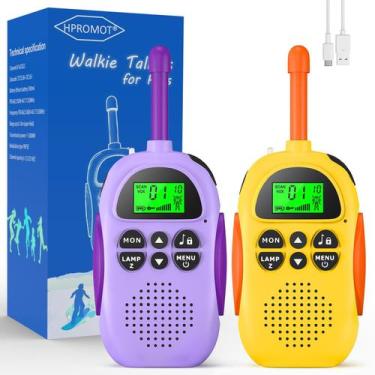 Imagem de Walkie Talkies HPROMOT recarregável para crianças de 3 a 12 anos, paco