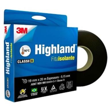 Imagem de Fita Isolante 3m Highland 19 Mm X 20M kit com 10 peças