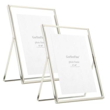 Imagem de Conjunto de metal flutuante prateado GoryeeFine 8x10"