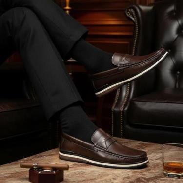 Imagem de Sapato Casual Masculino Oxford Derby Moderno Mocassim Slim - Augustus 