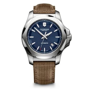 Imagem de Victorinox Relógio de pulso mecânico Swiss Army I.N.O.X, Azul (pulseira de madeira), Men's Standard, Relógio automático, pulseira de madeira, feito na Suíça