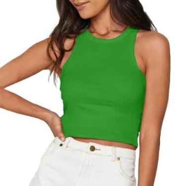 Imagem de Cropped Regata Feminina Blusa Leve Para Verão-Feminino