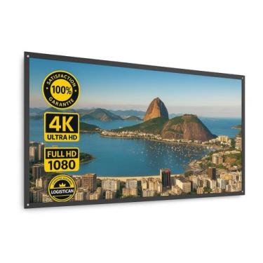 Imagem de Tela De Projeção Para Projetor E Datashow 180 Polegadas