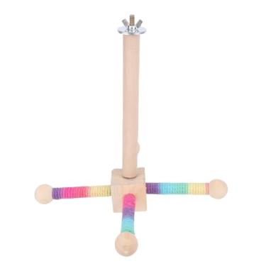 Imagem de HEEPDD Brinquedo de Poleiro para Suporte de Pássaros, Brinquedos para Periquito Com Rolamento Giratório para Moinho de Suporte de Estação de Corda de Cânhamo Gradiente para Papagaios de Poleiro
