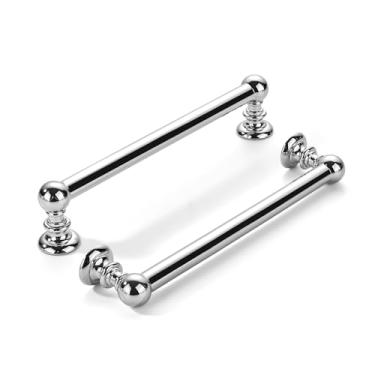 Imagem de khtumeware Pacote com 10 (152 mm) com furo central cromado polido para armário de cozinha sólido e resistente para gavetas, penteadeira, alça de banheiro