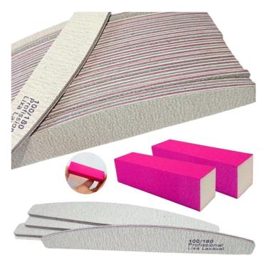 Imagem de Kit Super 5 Blocos Polidora + 20 Lixas Profissionais 100/180