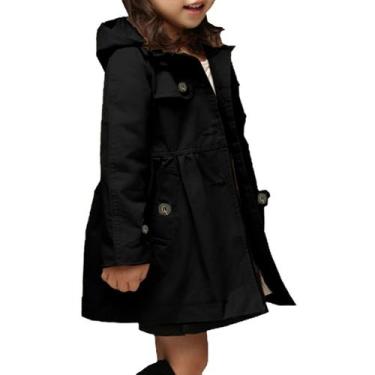 Imagem de Casaco com capuz Betusline Girl preto 11-12 anos com capuz