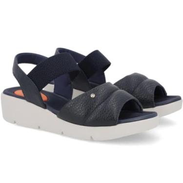 Imagem de Sandália Usaflex Anabela Cor:Azul Escuro;Tamanho:36