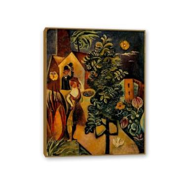 Imagem de Pôster Max Ernst Chapéu de Mão na Cabeça Reproduções de Pinturas Famosas Surrealismo Arte de Parede Tela Max Ernst Decoração de Parede para Presentes de Sala de Estar 80 x 60 cm (32 x 24 polegadas