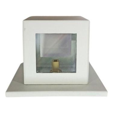 Imagem de Arandela Alumínio Cubo 2 Fachos Muro Parede Int/ext Bl 08/2 - Bela Hom