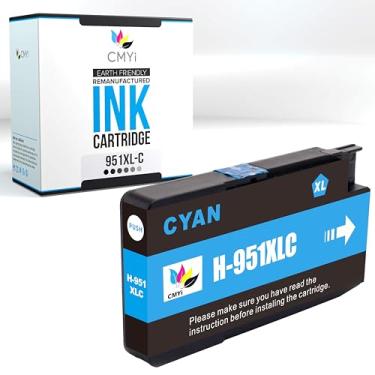 Imagem de CMYi Cartucho de tinta de substituição ciano 951XL para HP Officejet Pro 251dw, 276dw MFP, 8100 - N811a, 8600, 8600 Plus, 8600 Premium, 8610, 8615, 8616, 8620, 8625, 8630, 8640, 86640, 8666. 0