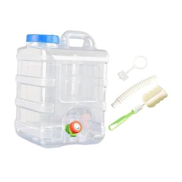 Imagem de Vaveren Recipiente para água, jarro de armazenamento de água, capacidade de 20L, dispensador de bebidas portátil com alça de transporte para beber, Azul