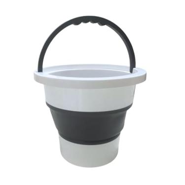 Imagem de Balde Retrátil de Silicone Dobrável 6 Litros com Alça Reforçada – Compacto, Portátil, Salva Espaço, Ideal para Limpeza, Camping, Viagens e Uso Doméstico (6.0, Litros)