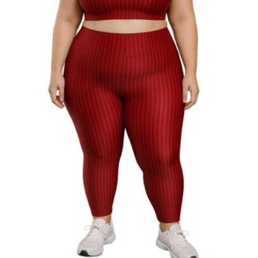 Imagem de Calça Legging Fitness Cintura Alta Cirrê 3D Plus Size Feminino Laura-Feminino