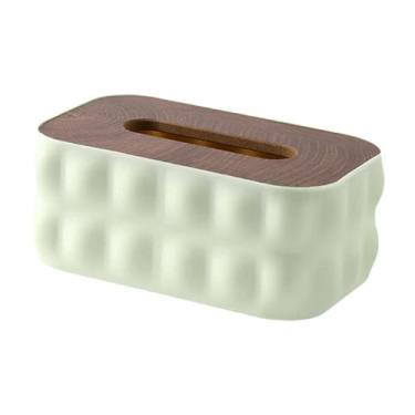 Imagem de SiaBiced Porta-lenços de Papel, Porta-guardanapos, Organizador Decorativo Retangular Criativo para Mesa de Cabeceira, Carro, Quarto, Penteadeira, Verde, Tamanho real
