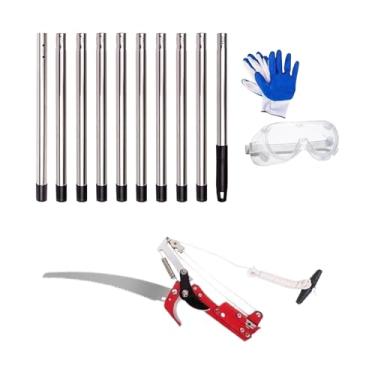 Imagem de Podador de Pólo Manual - Cortador Ajustável | Ferramenta De Corte De Galhos | Para Jardins Pomares Vinhas Grandes Propriedades E Paisagismo