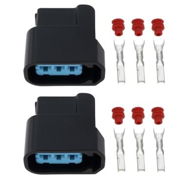 Imagem de OTOTEC 2 peças de conector de bobina de ignição de 3 pinos com terminal de vedação, compatível com Honda Civic Accord
