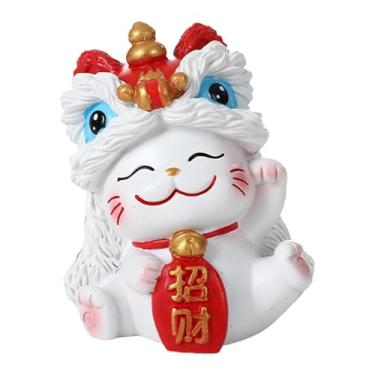 Imagem de Bothyi Miniatura de Gato da Sorte, Ornamento de Mesa, Coleção Criativa, Pequena Estátua para Centro de Mesa, Decoração de Escritório e Casa, Style a