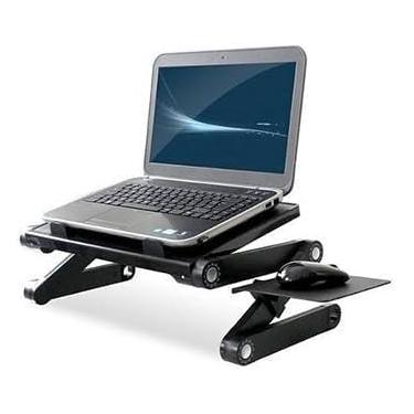 Imagem de Mesa Notebook Multifuncional Articulável para Cama e Sofá, Suporte Ajustável para Notebook, Tablet e Mouse, Compacta e Portátil - Ideal para Trabalho, Estudo e Descanso