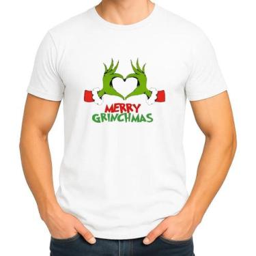 Imagem de Camisa Camiseta de Algodão Masculina Feminina Unissex Natal Grinch Gri