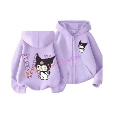 Imagem de Jaqueta Com Capuz Kuromi Para Meninas, Casaco De Princesa Sanrio Com L